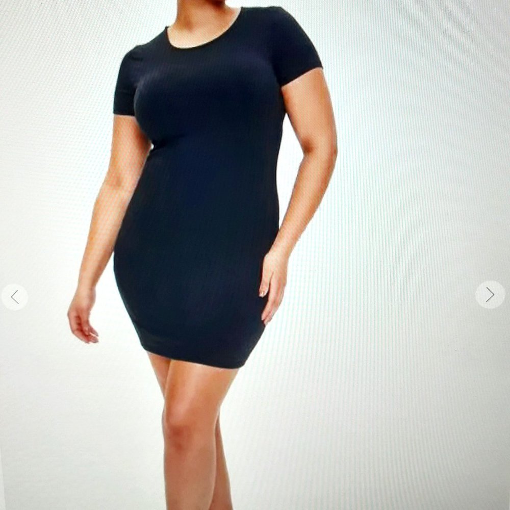 Forever 21 NAVY BLUE SPARKLE Mid-Length DRESS